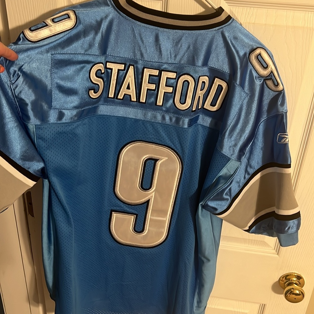 Gently loved authentic Detroit lions Stafford Jersey